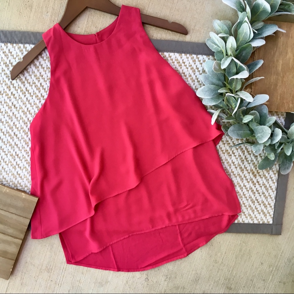 Trouvé - Hot Pink Tiered Sleeveless Blouse